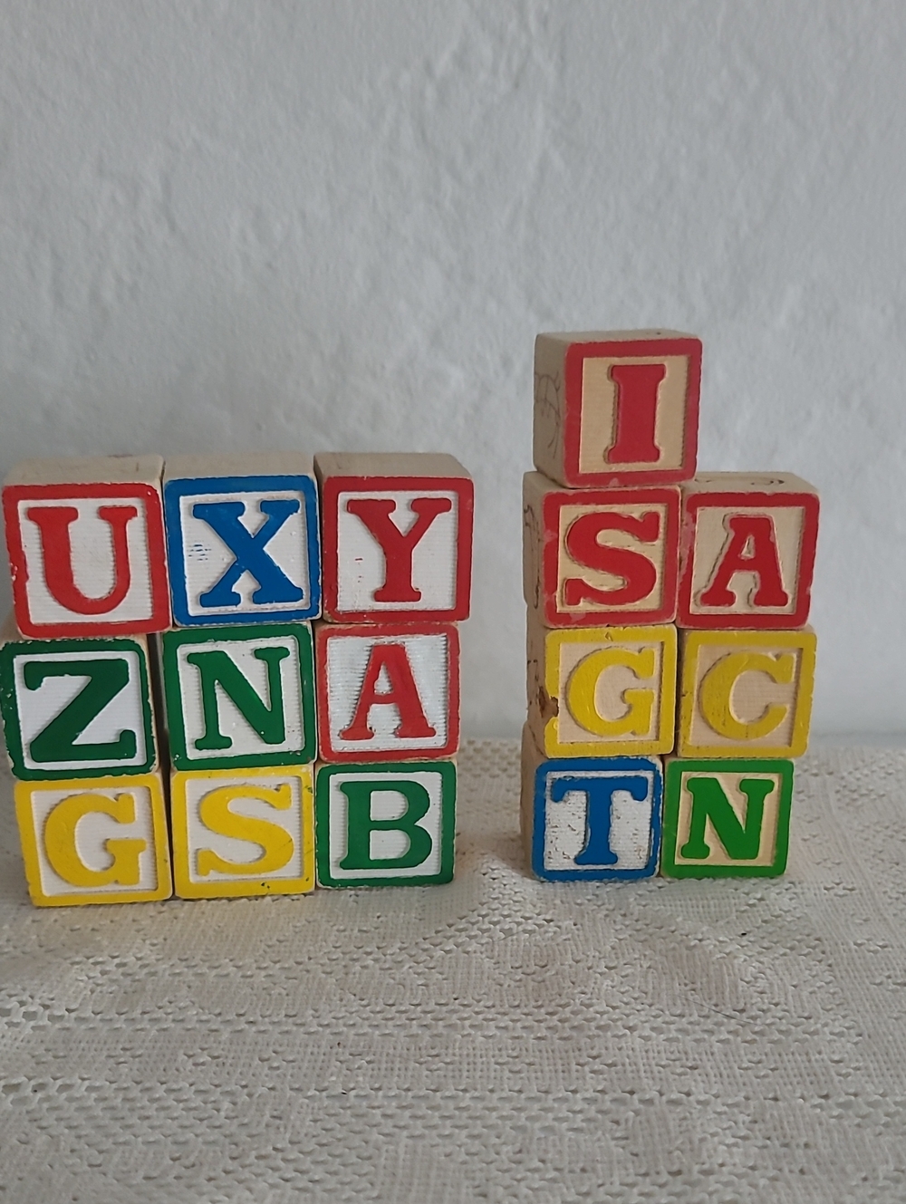Mixed Lot Of Wooden Alphabet Blocks